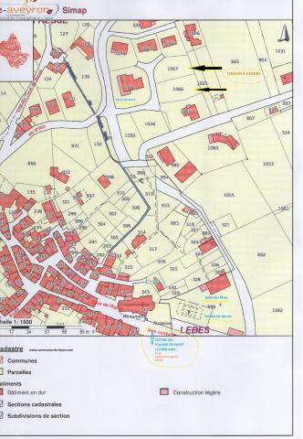 Vente immobiliere municipale parcelle n°1066