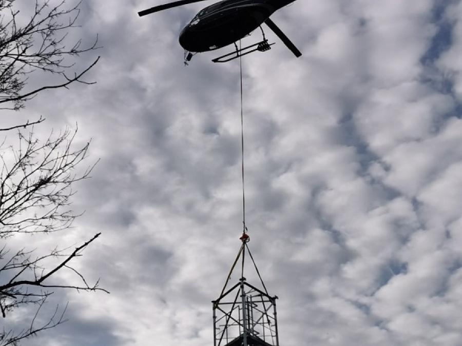 Mise en place du pylone antenne pour la diffusion du standard "4G" - Laroque - 2020 (5)